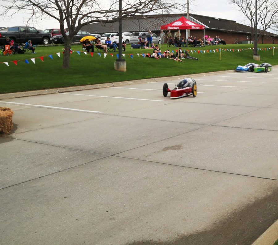 An Elkhorn Powerdrive car navigates the course at the state championship race in Hastings. Elkhorn captured the teams third straight State Championship.