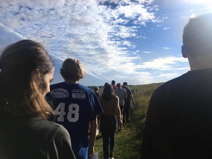All AP Biology students are taken on a tour of a prairie. 