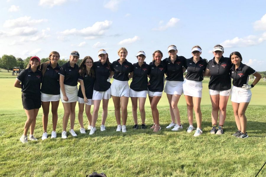 The EHS girls golf team is dressed for success this season. The team is coached by Ben Meyer.