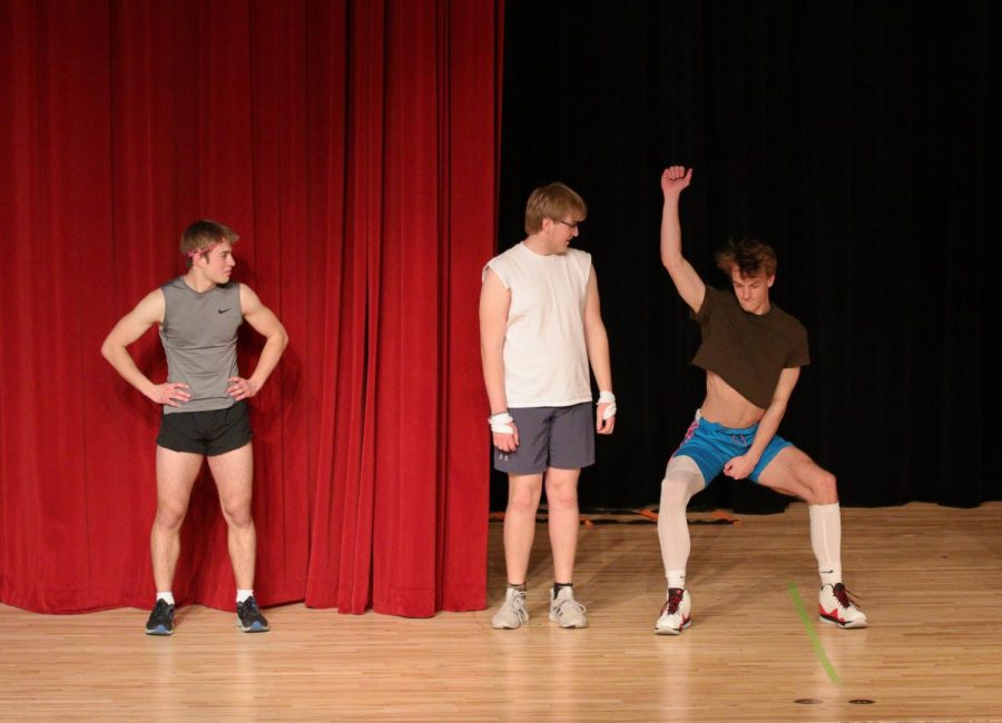 Alex Prince dances as he is announced during the Mr.EHS pageant. 
