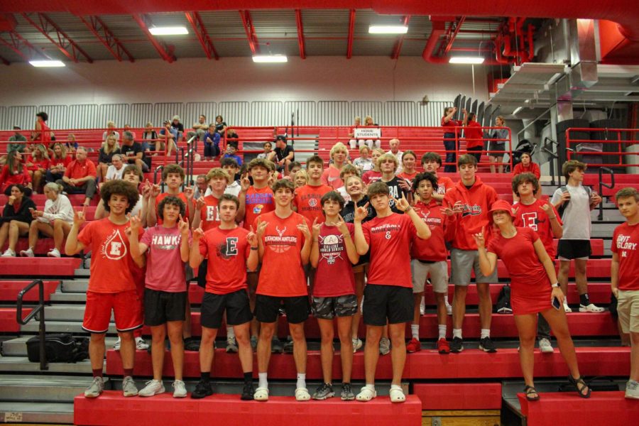 Antler student section shows up to support Antler volleyball/