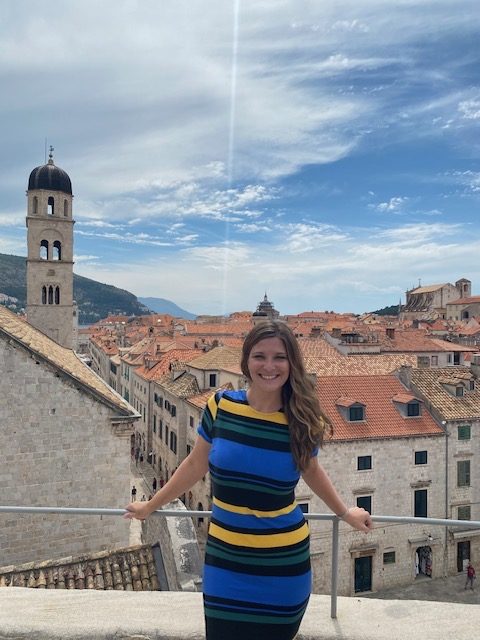 Abby Whalen visits the walls of Dubrovnik, Croatia in 2021.