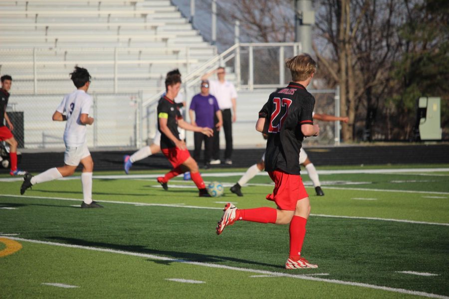 Antler attempt to score against Northwest. Antlers beat the Falcons 5-0.