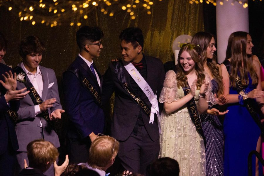 Junior Prom court shortly after Phillip Truong wins prom prince.