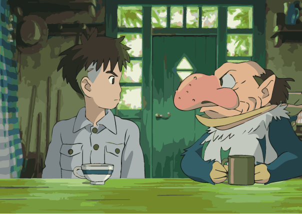 The Boy and The Heron having tea in the movie.