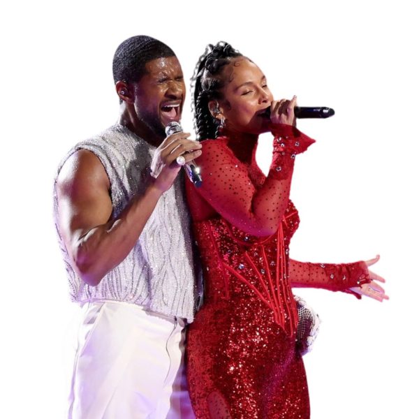 Usher welcomed many guests to the stage during his Superbowl halftime performance, which included a duet with Alicia Keys.  Photo Illustration by Macie Burson