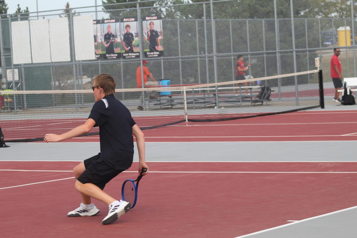 Senior, Luke Bartlett, getting ready to receive the ball. 