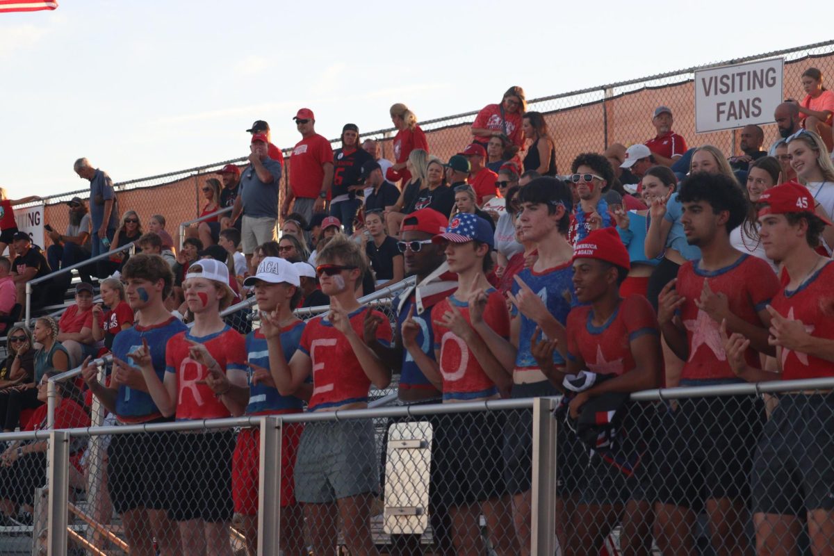 The student section is getting into a game state of mind. The final score was 0-28 Waverly on Friday September 20th.