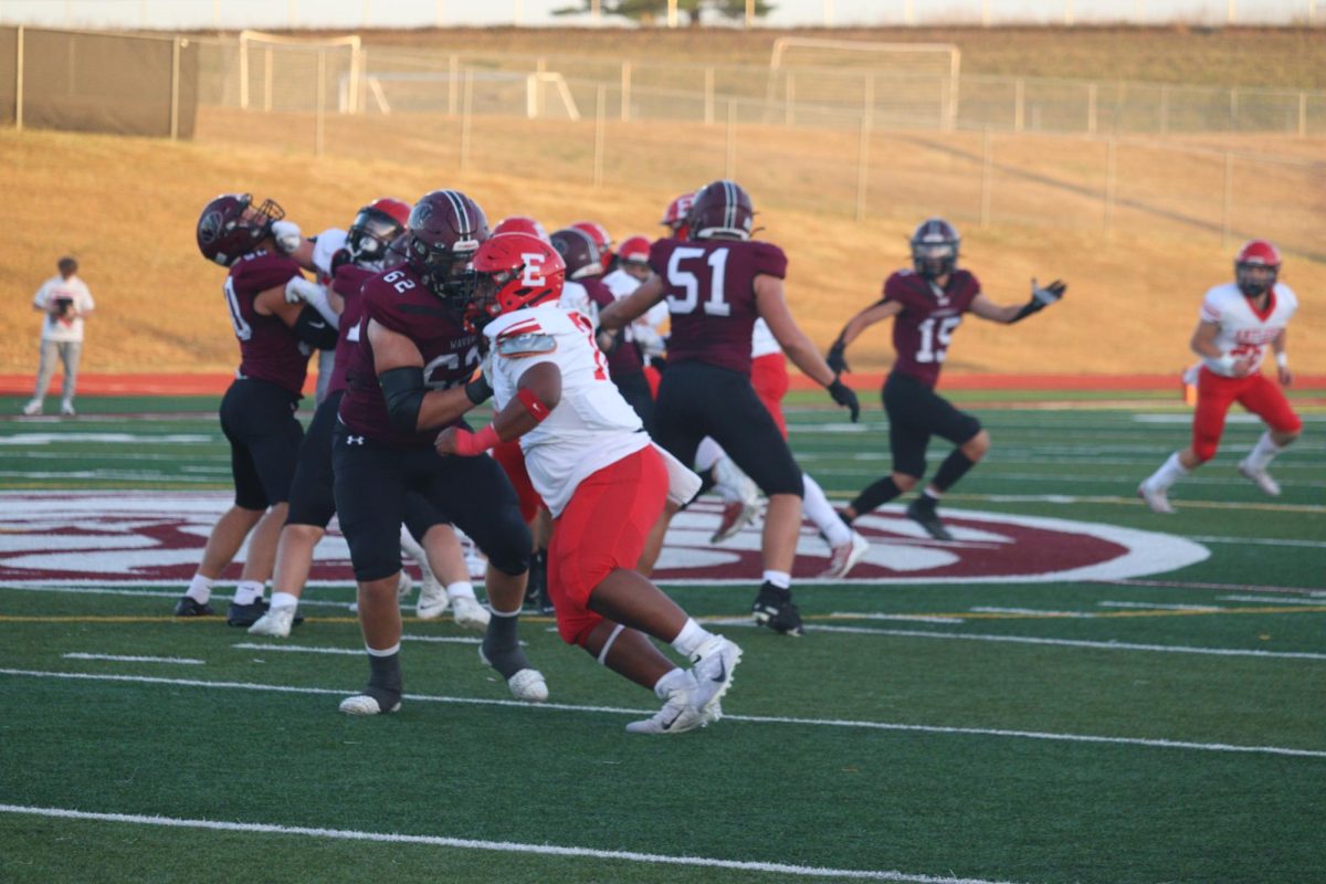 Senior Willie Rush making a tackle. The final score was 0-28 Waverly on Friday September 20th.