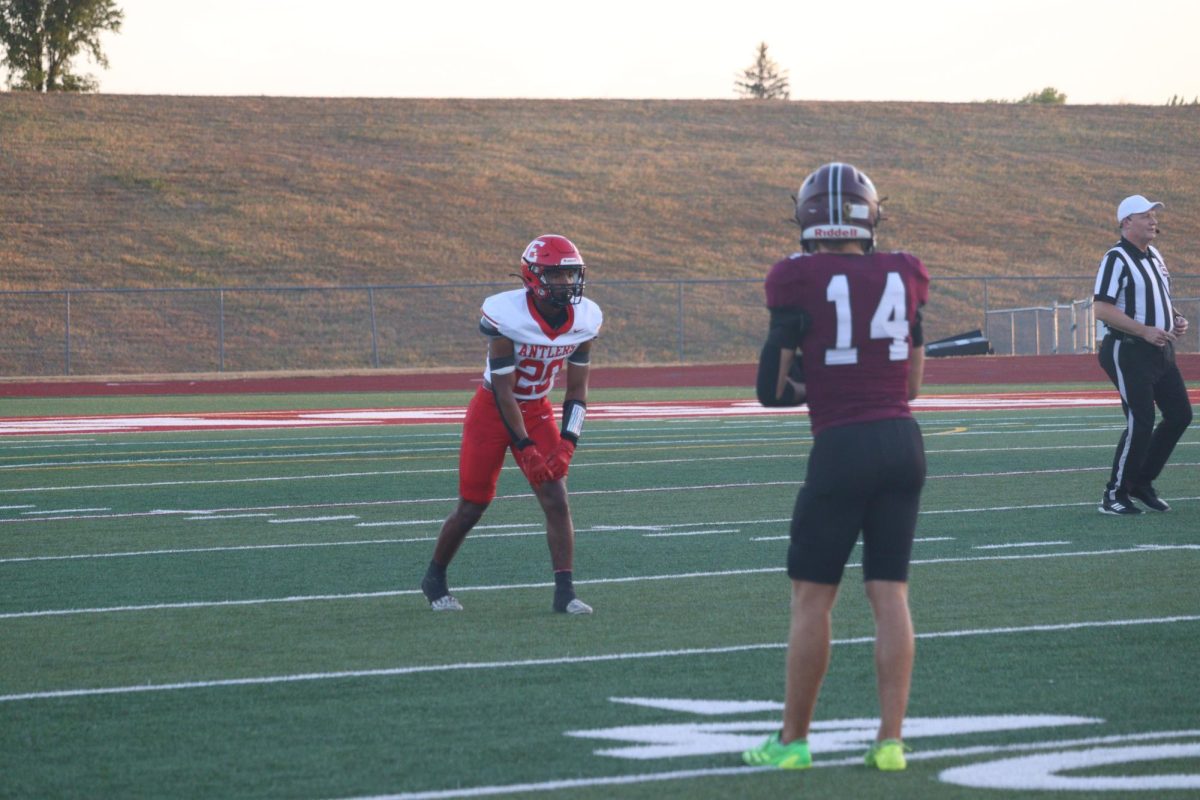 Senior Jayden Moody getting set for the next play. The final score was 0-28 Waverly on Friday September 20th.