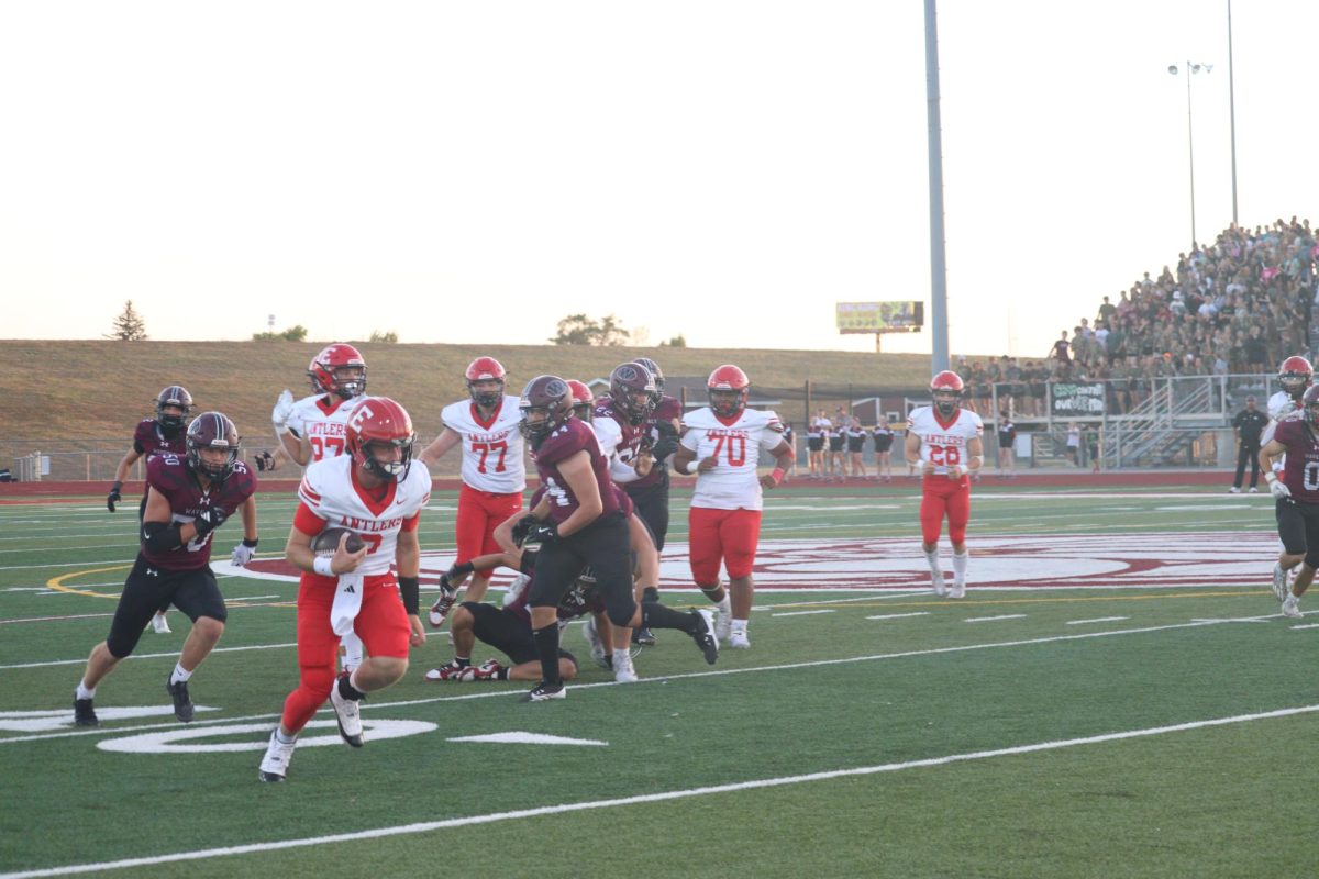 Quarter back Kayd Mathews running with the ball. The final score was 0-28 Waverly on Friday September 20th.