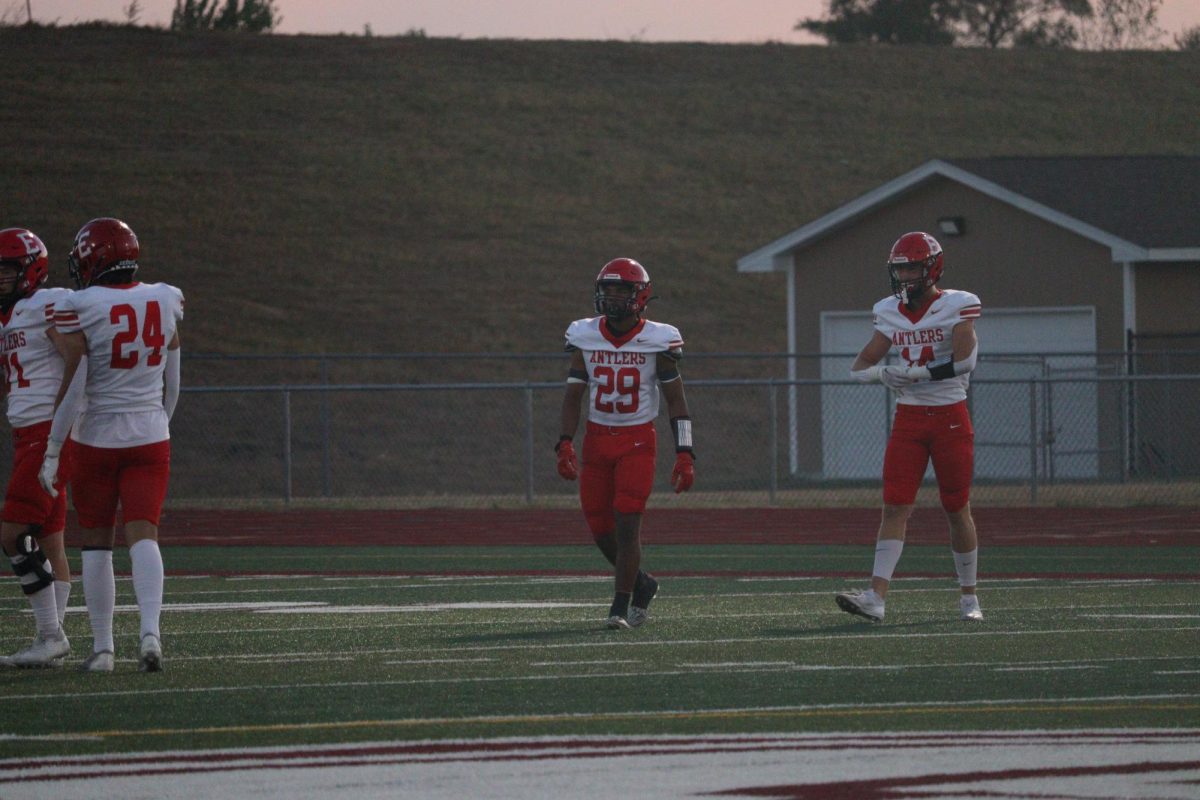 Senior Jayden Moody walking to get set up for the next play. The final score was 0-28 Waverly on Friday September 20th.