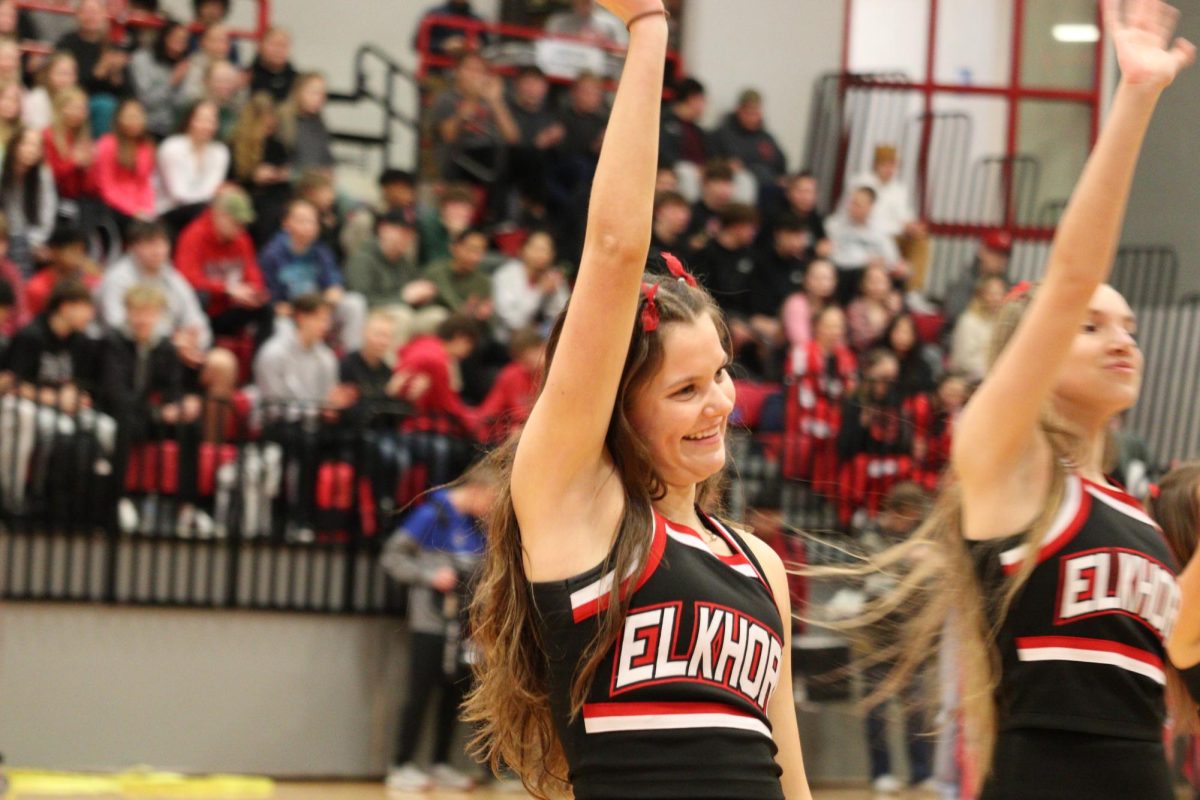 Sophie Stemm dances and smiles through the Pep rally. The winter Pep rally was on January 17th, 2025. 