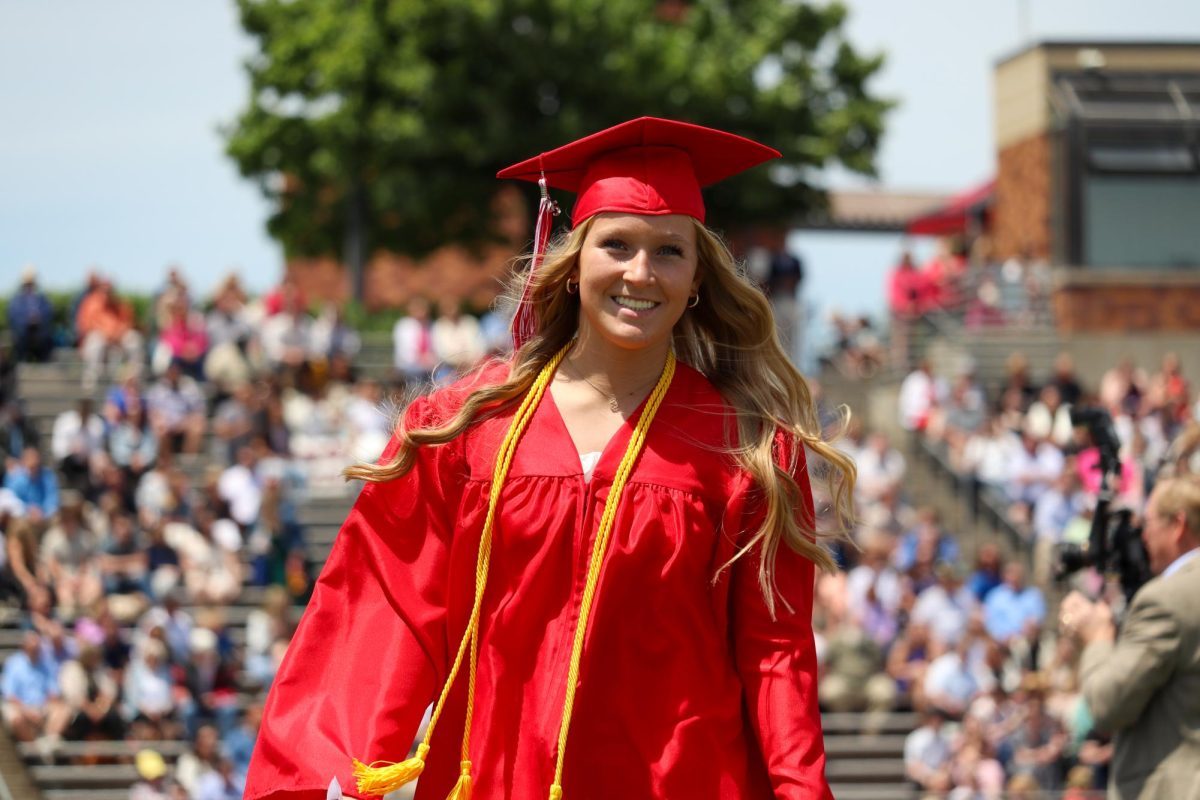 Kenzie Doiel smiles after receiving her diploma. Graduation was held May 18th.