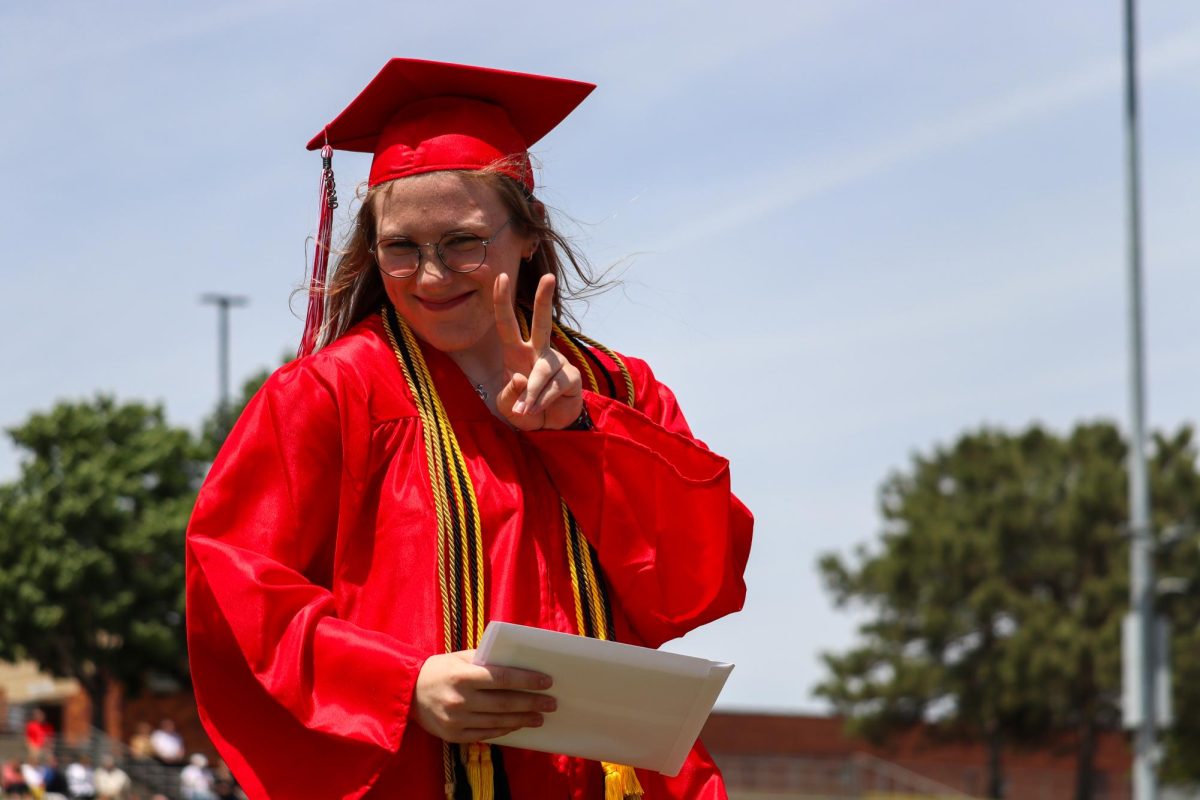  Diesel Janovich poses for a picture before going back to her peers. Graduation was held May 18th.