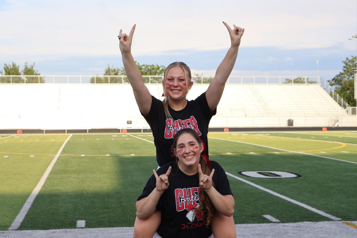 Quinn and Evelyn at the football game