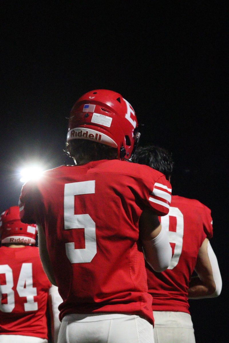 Brayden Durant watching the game against Gretna August 29th.