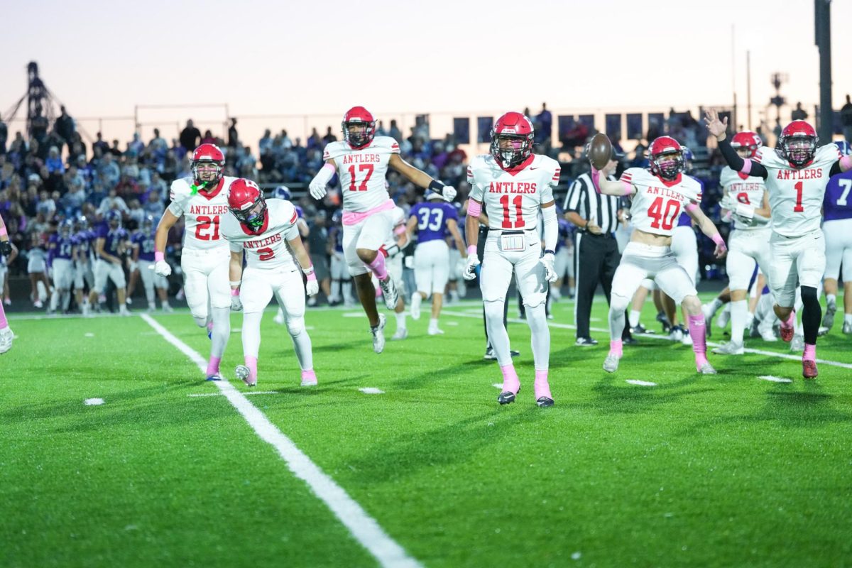 Antler defense making a fumble recovery off the kickoff to give the ball back to the Antlers. 