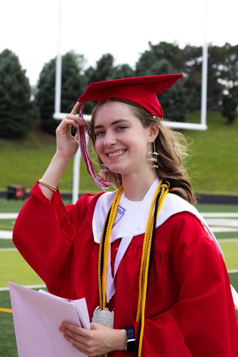 Senior Bridget Boster at EHS graduation ceremony.