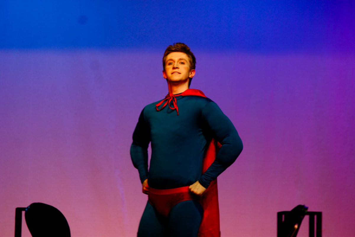 Senior Taylor Kohn takes the stage as Captain Fantastic in the EHS spring play. Captain Fantastic shows May 1-3 in the EHS Auditorium.