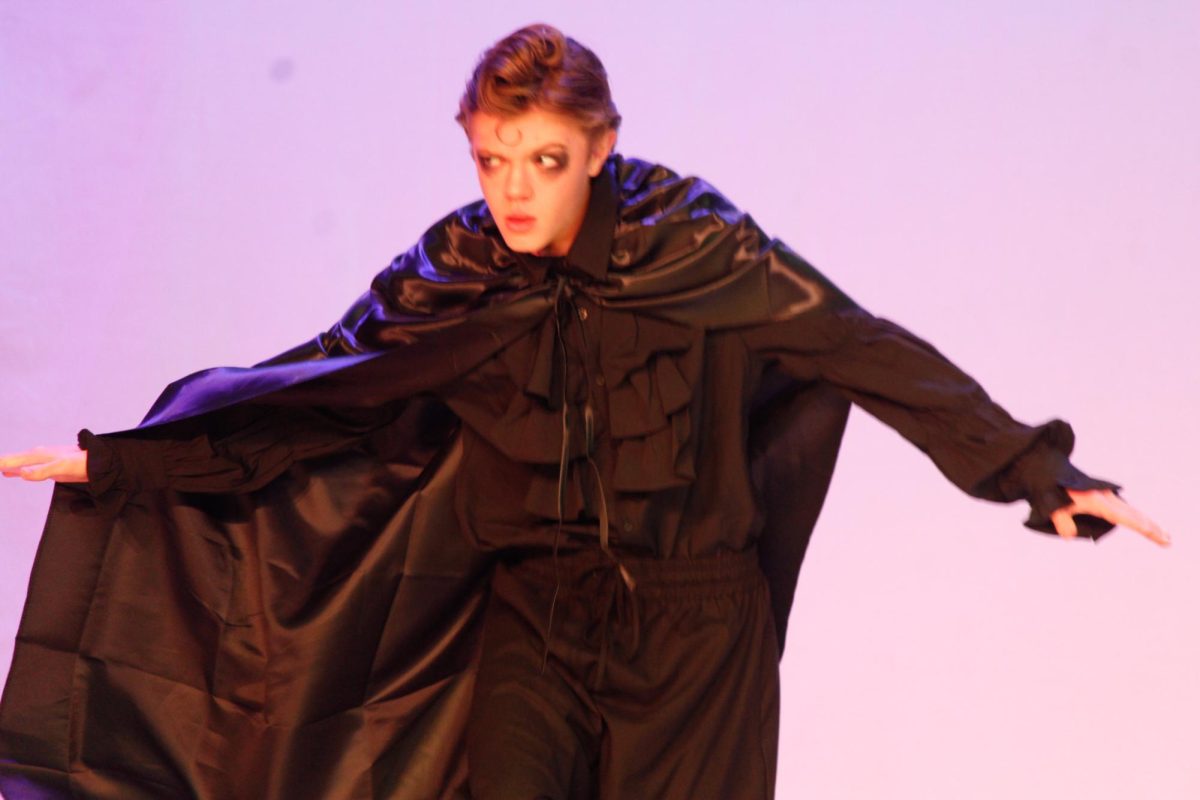 The Ink Blot, played by sophmore Camden Kieckhafer sneaks his way through the Rat Hole Club. Captain Fantastic shows May 1-3 in the EHS Auditorium.