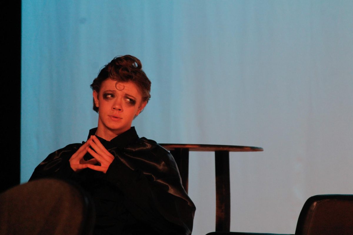 The Ink Blot, played by sophmore Camden Kieckhafer is waiting for evil to arise. Captain Fantastic shows May 1-3 in the EHS Auditorium.